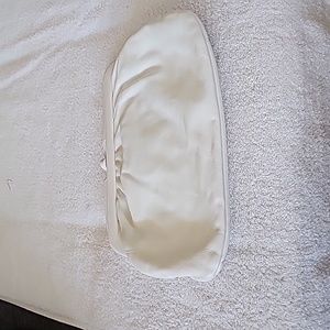 Classic White Leather Clutch Wristlet